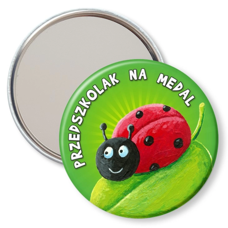 przypinka lusterko Przedszkolak na medal