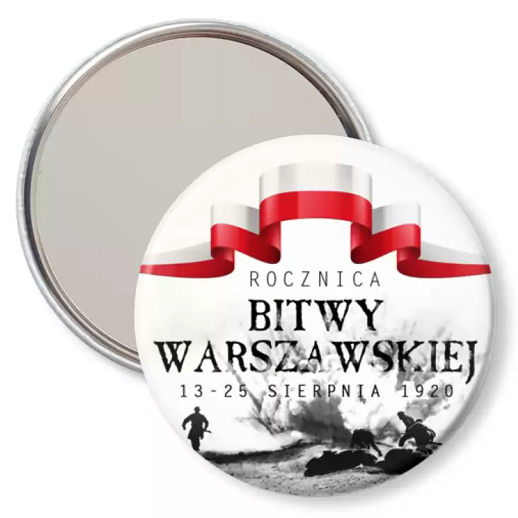 przypinka lusterko Rocznica Bitwy Warszawskiej wstęga biało-czerwona