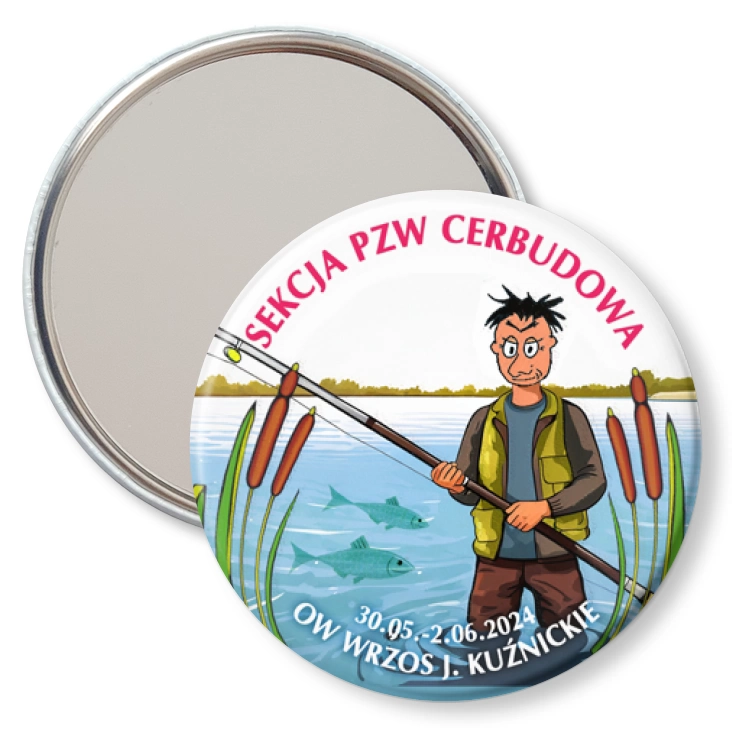 przypinka lusterko Sekcja PZW Cerbudowa 2024
