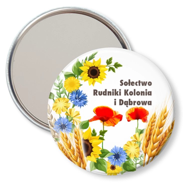 przypinka lusterko Sołectwo Rudniki Kolonia i Dąbrowa