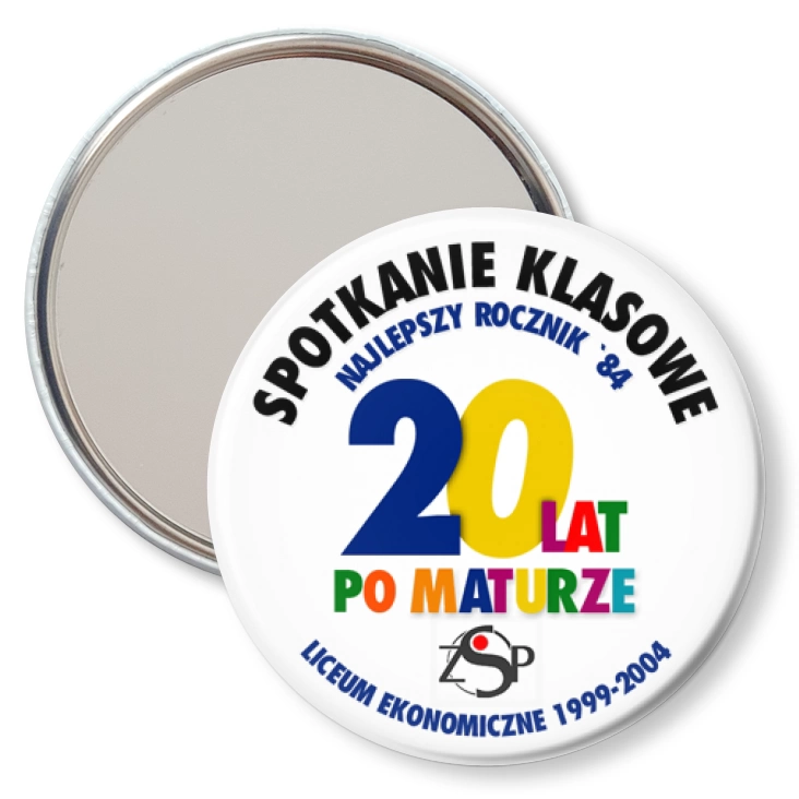 przypinka lusterko Spotkanie klasowe 20 lat po maturze