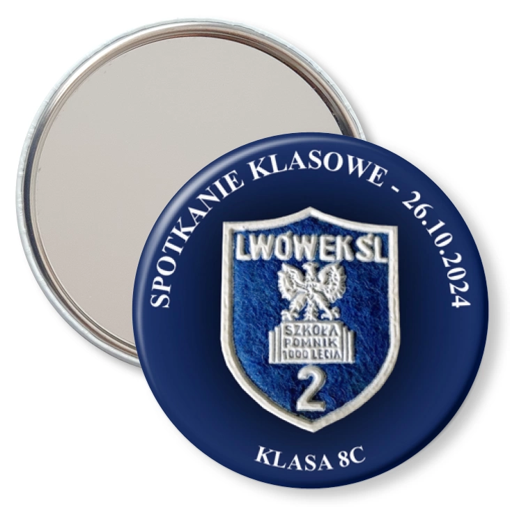 przypinka lusterko Spotkanie klasowe 8c Lwówek Śląski