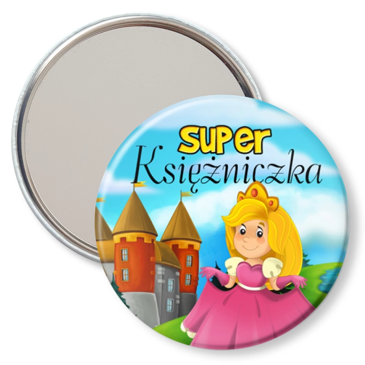Przypinka lusterko - Super Księżniczka Śpiąca Królewna