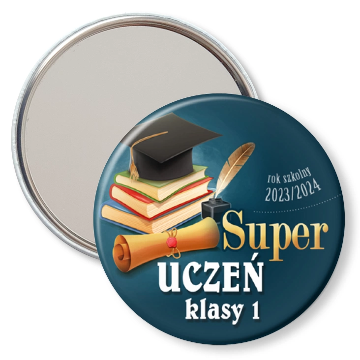 przypinka lusterko Super uczeń klasy 1