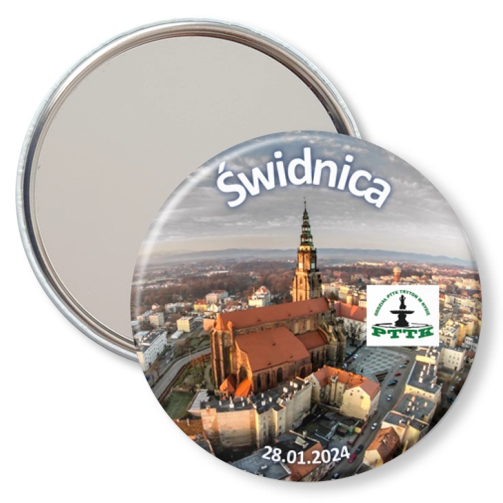 przypinka lusterko Świdnica PTTK Nysa