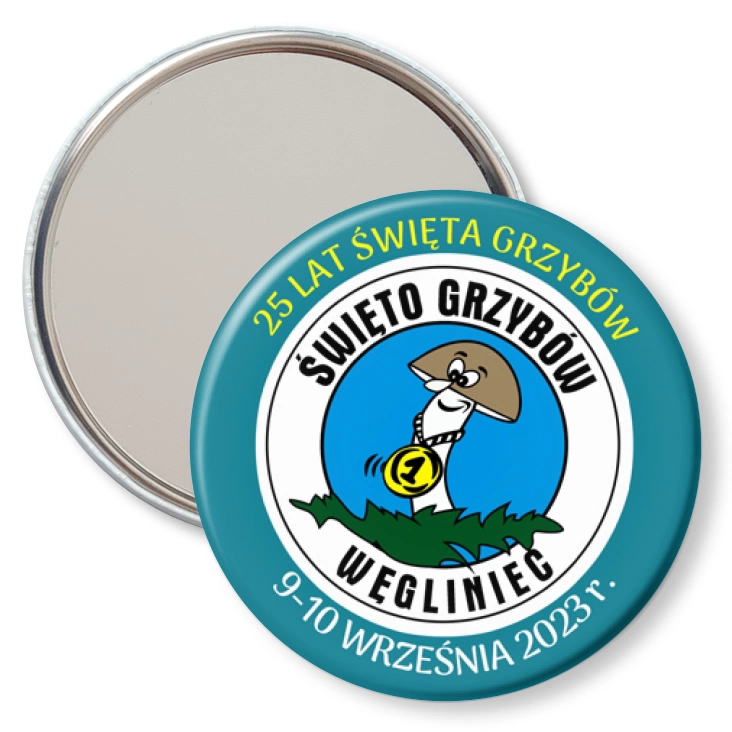 przypinka lusterko Święto Grzybów Węgliniec 2023