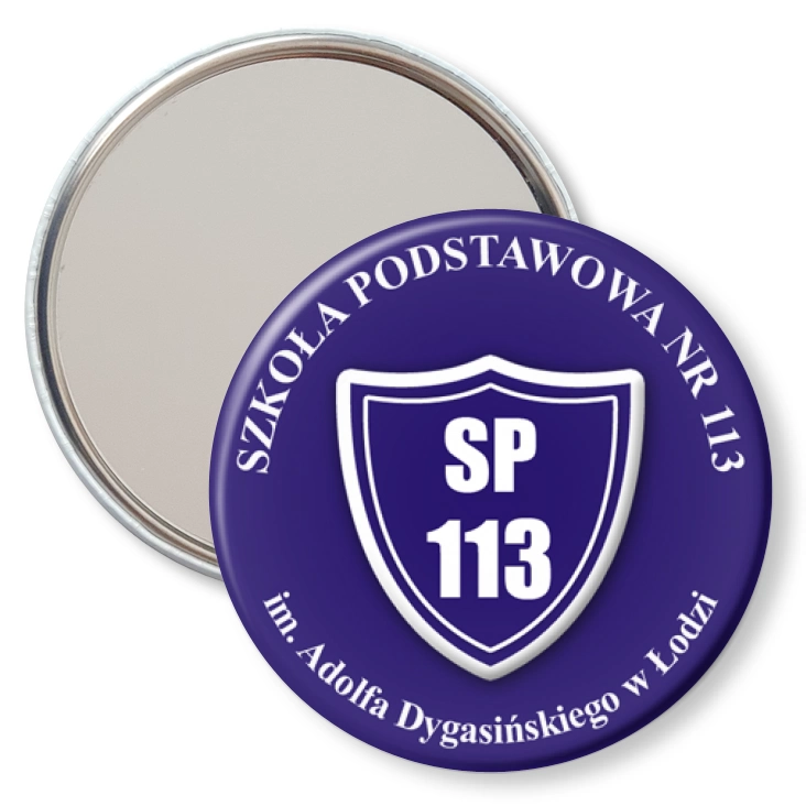 przypinka lusterko Szkoła Podstawowa nr 113 w Łodzi