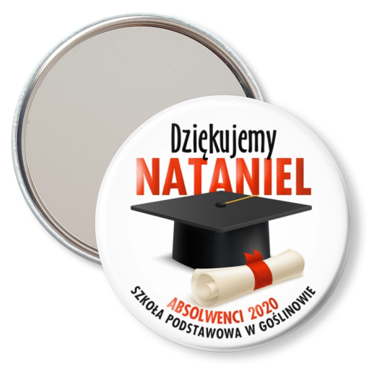 przypinka lusterko Szkoła Podstawowa w Goślinowie