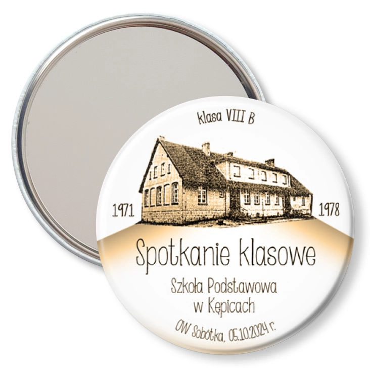 przypinka lusterko Szkoła Podstawowa w Kępicach spotkanie klasowe