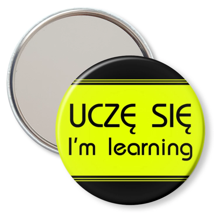 przypinka lusterko Uczę się learning