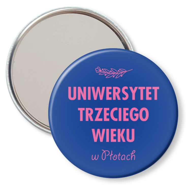 przypinka lusterko Uniwersytet Trzeciego Wieku w Płotach