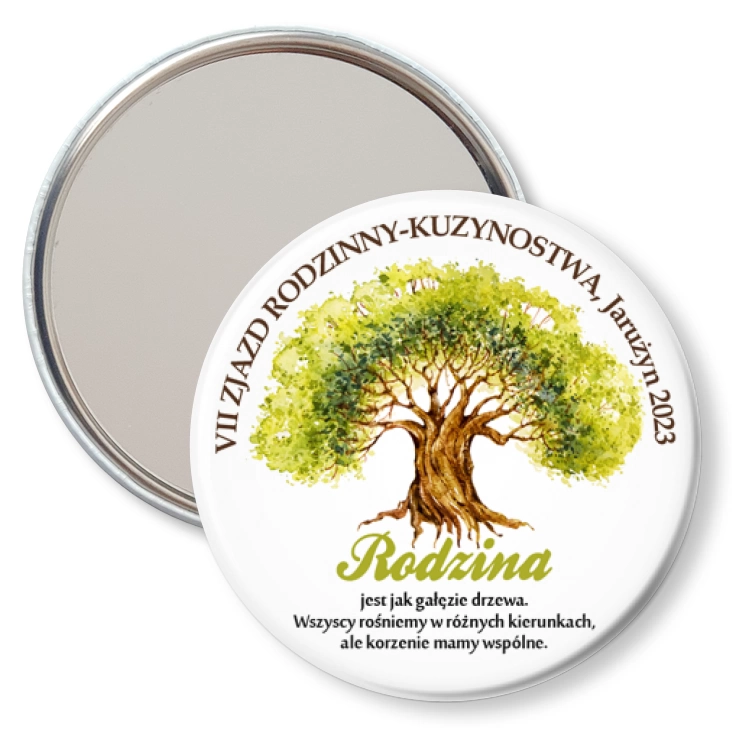 przypinka lusterko VII Zjazd Rodzinny Jarużyn 2023
