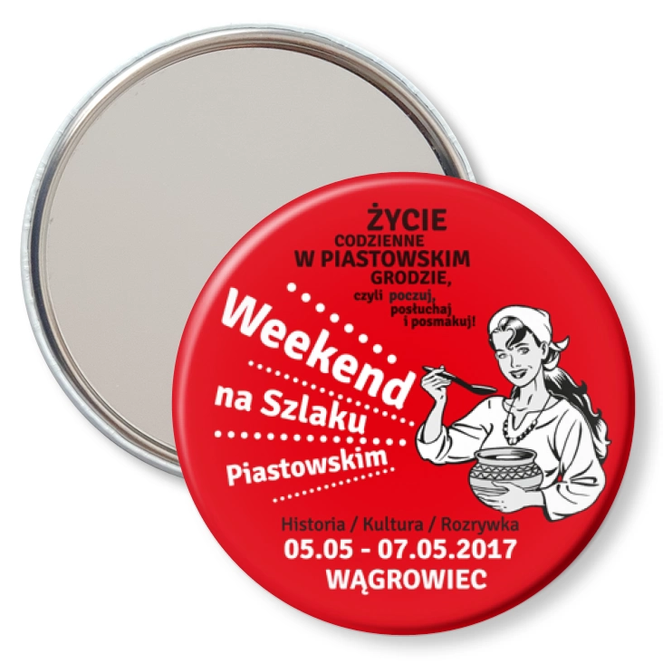 przypinka lusterko Weekend na szlaku