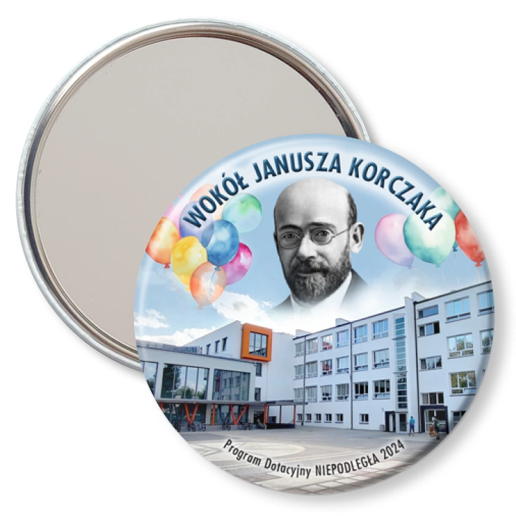 przypinka lusterko Wokół Janusza Korczaka