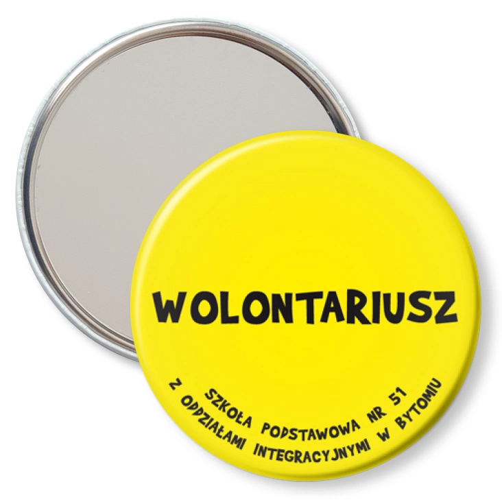 przypinka lusterko Wolontariusz SP nr 51 w Bytomiu