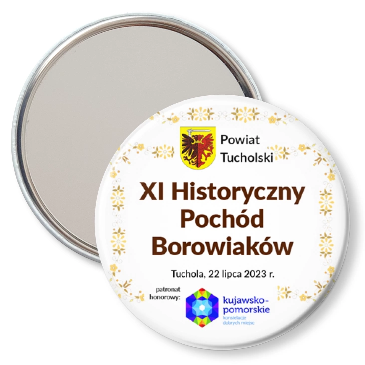 przypinka lusterko XI Historyczny Pochód Borowiaków
