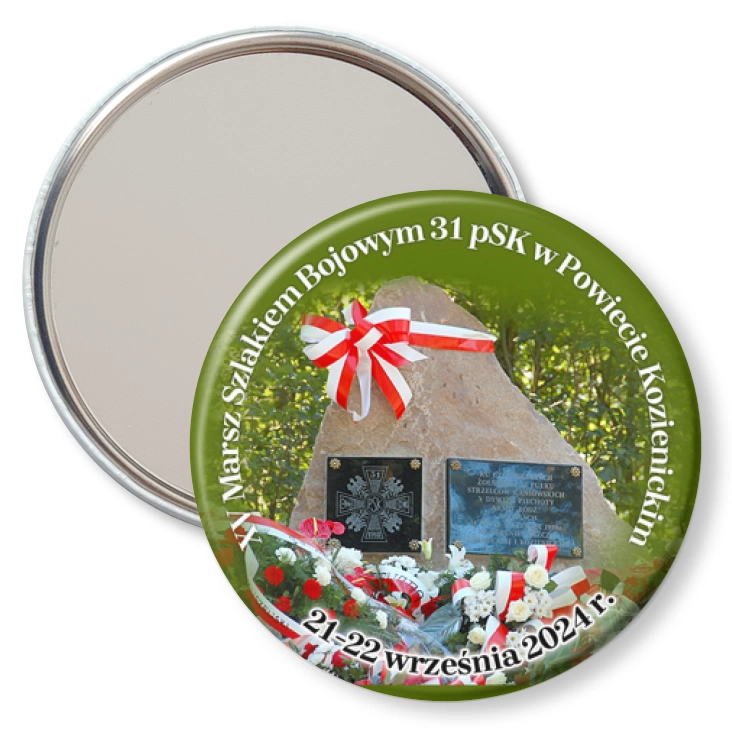 przypinka lusterko XV Marsz Szlakiem Bojowym 31 pSK w Powiecie Kozienickim
