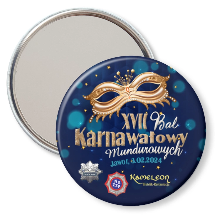 przypinka lusterko XVII Bal Karnawałowy Mundurowych