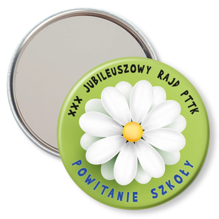 przypinka lusterko XXX Jubileuszowy Rajd PTTK Powitanie szkoły