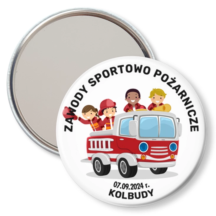 przypinka lusterko Zawody Sportowo Pożarnicze Kolbudy 2024
