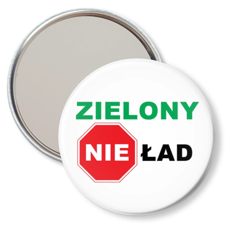 przypinka lusterko Zielony NIEład