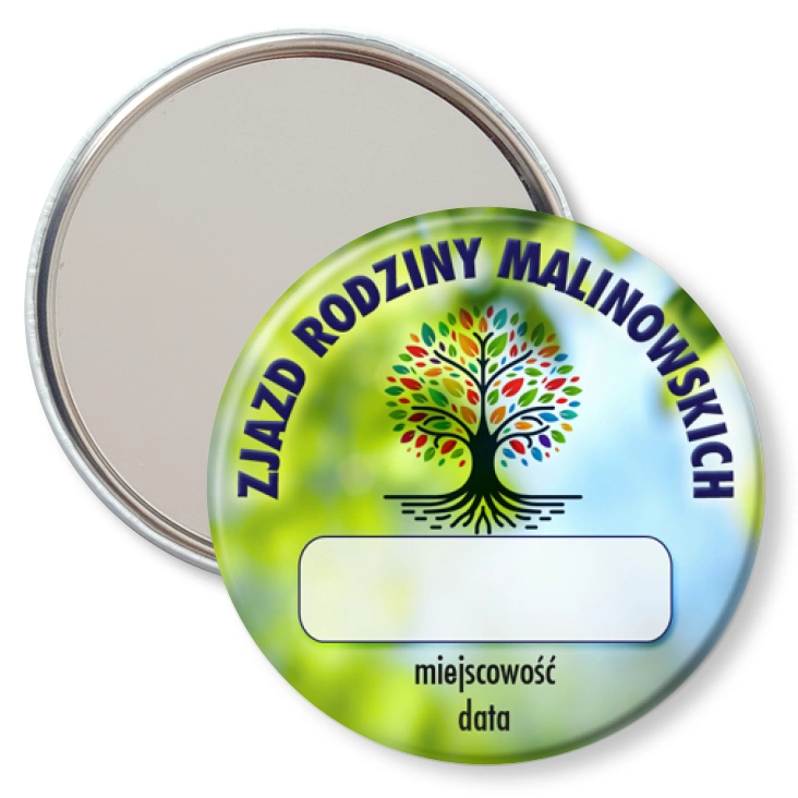 przypinka lusterko Zjazd rodziny identyfikator