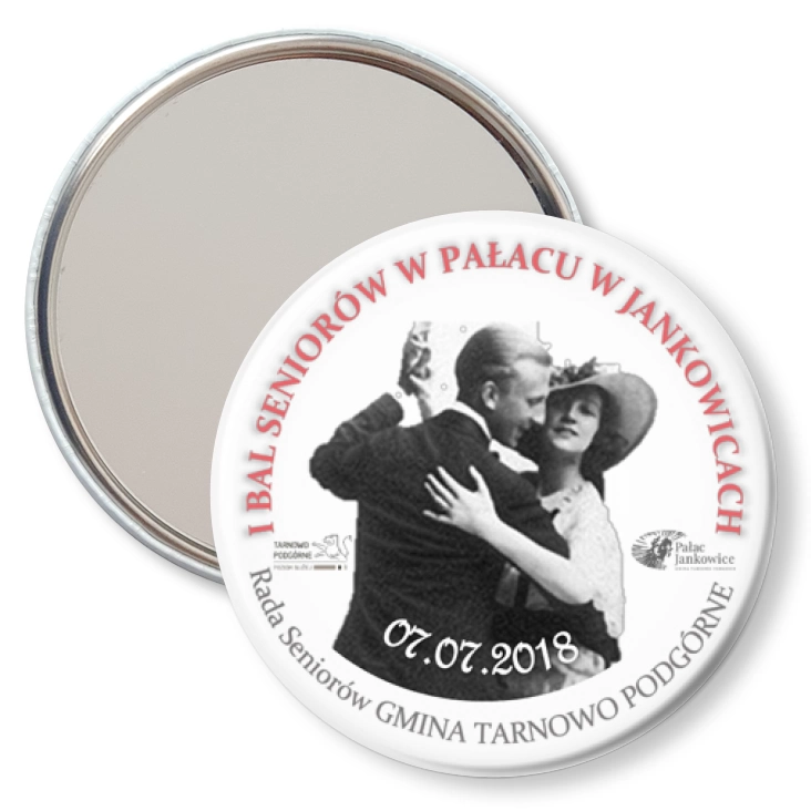 przypinka lusterko I Bal Seniorów w Pałacu w Jankowicach