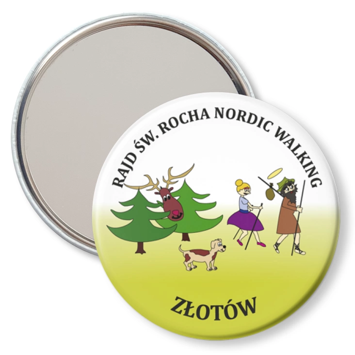 przypinka lusterko Rajd św. Rocha Nordic Walking