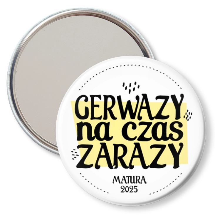 przypinka lusterko Gerwazy na czas zarazy
