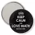 Przypinka lusterko Matura Czarna Keep Calm and Love Math