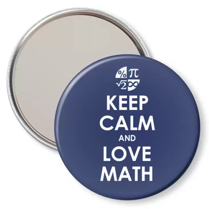 przypinka lusterko Matura Keep Calm and Love Math