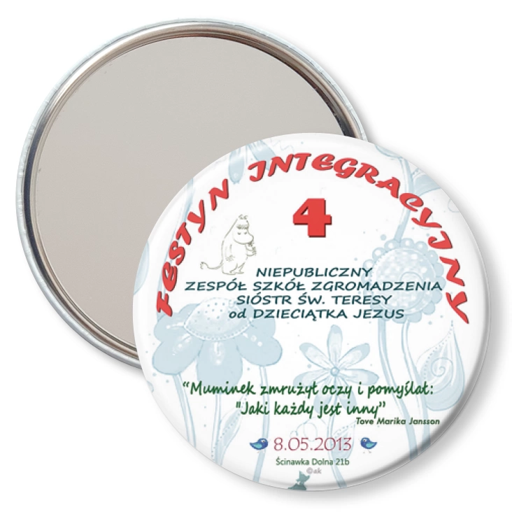 przypinka lusterko 4 Festyn Integracyjny
