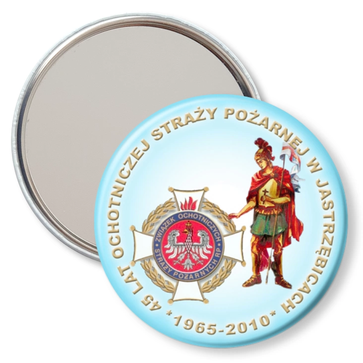 przypinka lusterko 45 lat OSP w Jastrzębicach