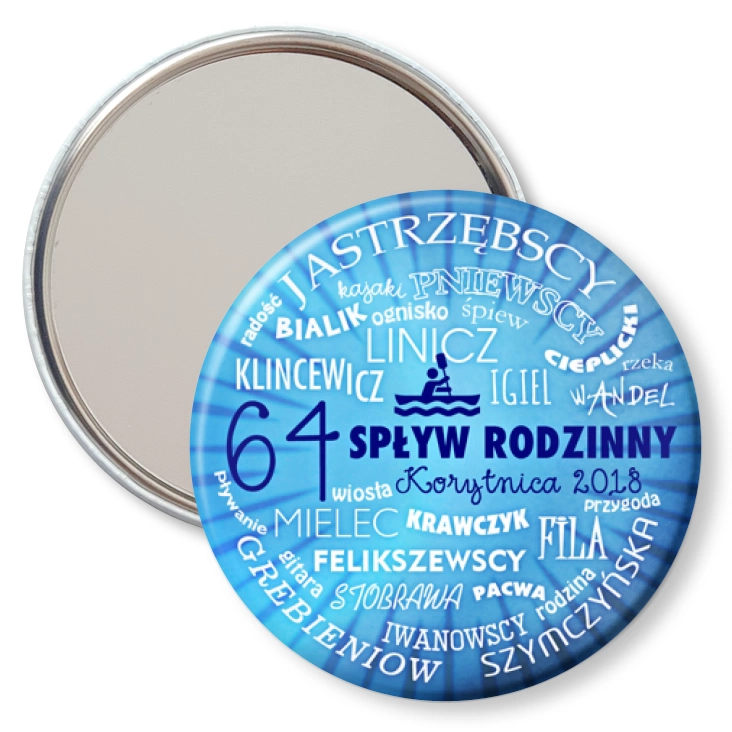 przypinka lusterko 64 Spływ Rodzinny