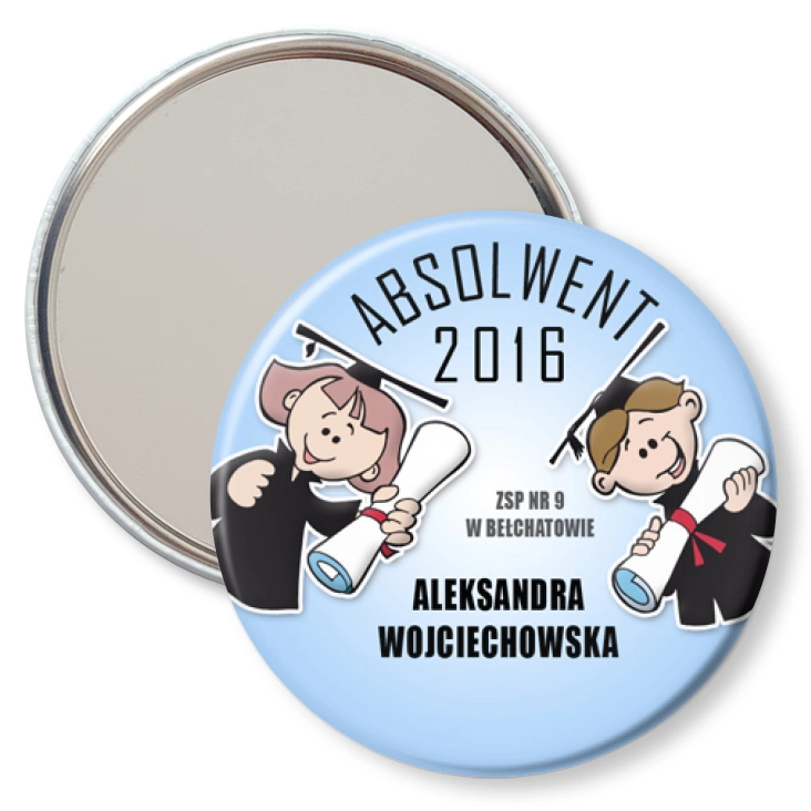 przypinka lusterko Absolwent 2016