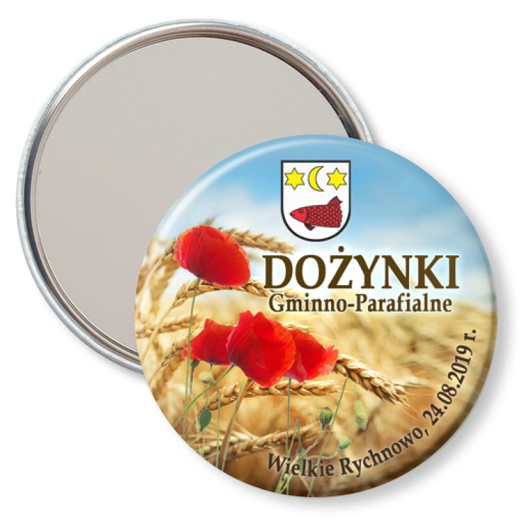 przypinka lusterko Dożynki Gminno-Parafialne Wielkie Rychnowo