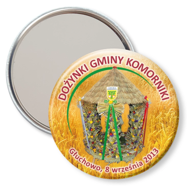 przypinka lusterko Dożynki Gminy Komorniki 2013