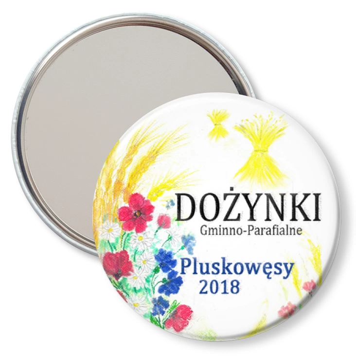 przypinka lusterko Dożynki Pluskowęsy 2018