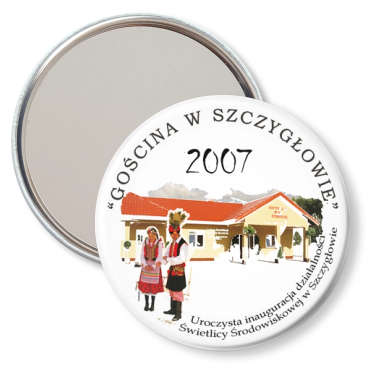 przypinka lusterko Gościna w Szczygłowie