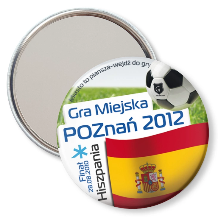 przypinka lusterko Gra Miejska - Poznań 2012 - Hiszpania