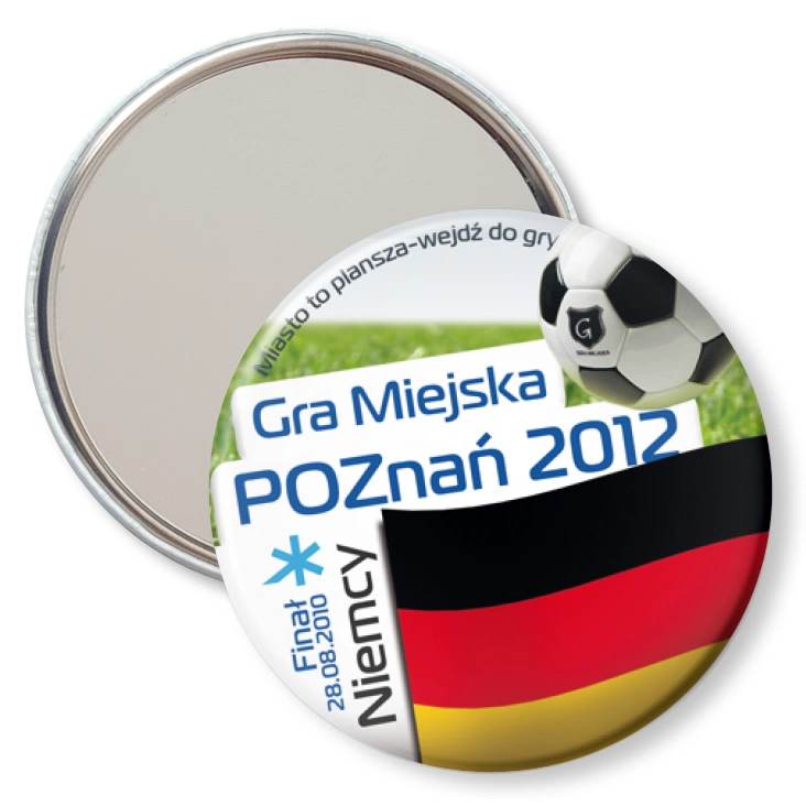 przypinka lusterko Gra Miejska - Poznań 2012 - Niemcy
