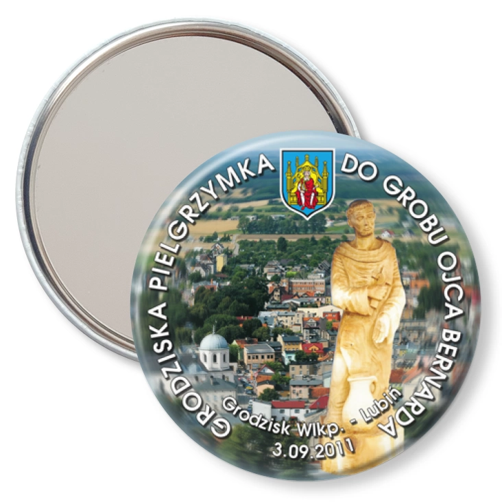 przypinka lusterko Grodziska Pielgrzymka do grobu ojca Bernarda