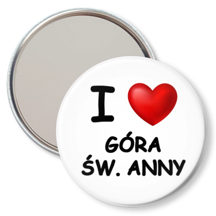 przypinka lusterko I love Góra św. Anny