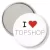 Przypinka lusterko I love topshop