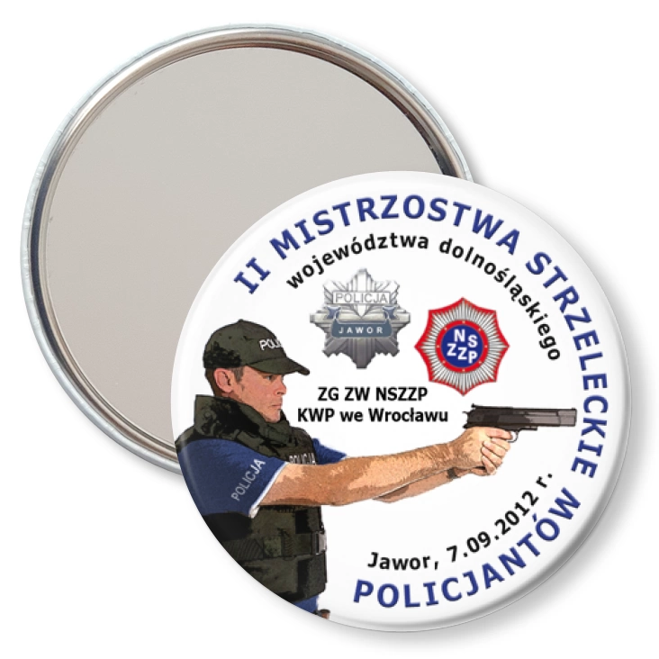 przypinka lusterko II Mistrzostwa Strzeleckie Policjantów