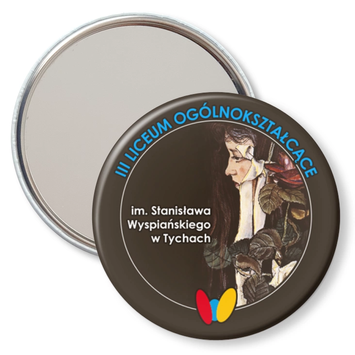 przypinka lusterko III LO w Tychach