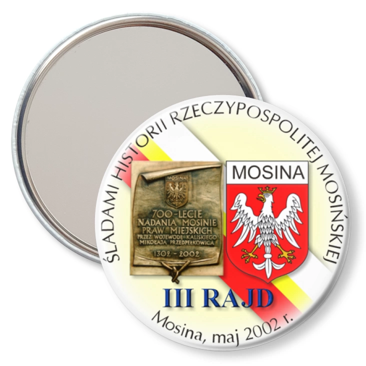 przypinka lusterko III RAJD Śladami Historii Rzeczypospolitej Mosińskiej