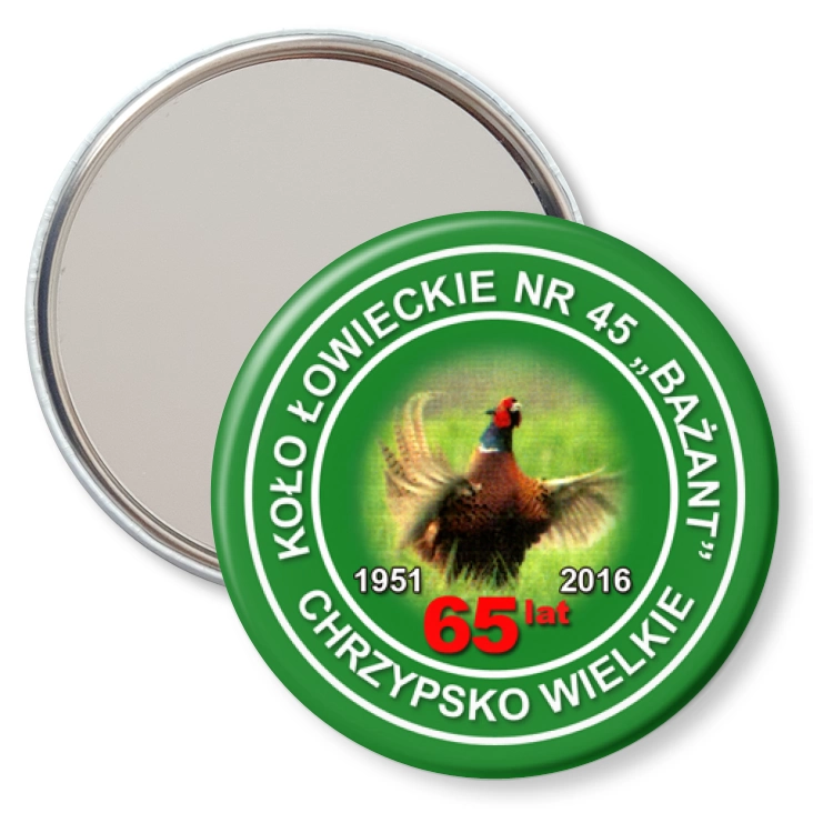 przypinka lusterko Koło Łowieckie Bażant