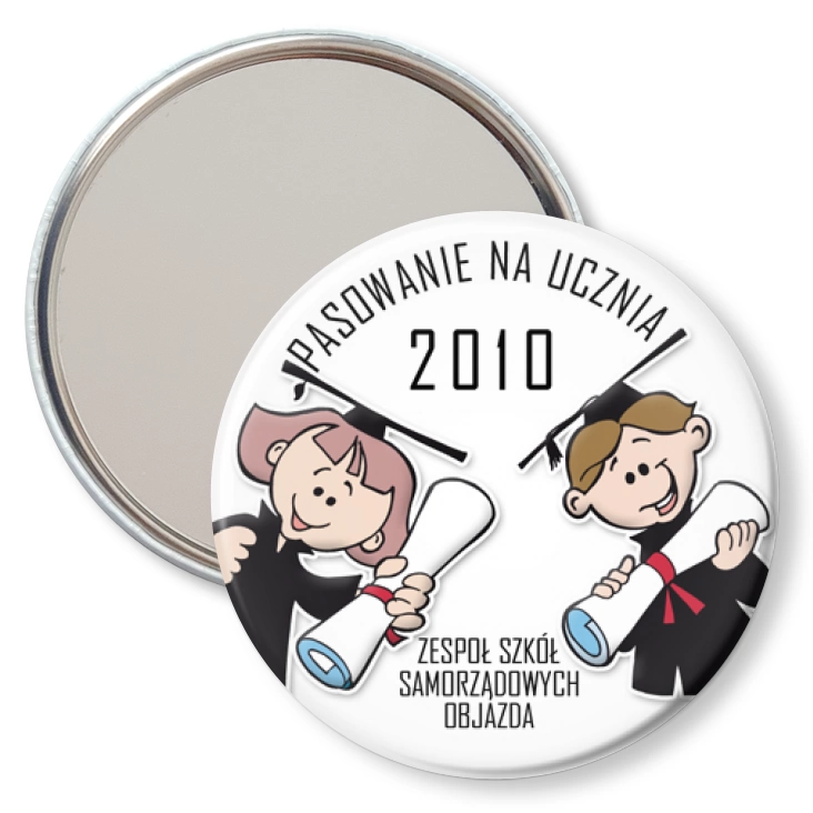 przypinka lusterko Pasowanie na ucznia 2010