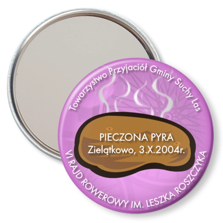 przypinka lusterko Pieczona Pyra 2004
